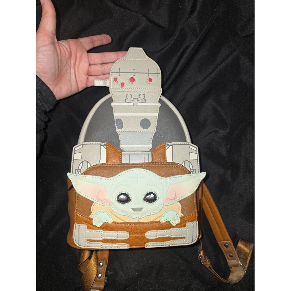Loungefly Mandalorian Grogu Baby Yoda mini Backpack bookbag purse bag!
